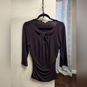 41 Hawthorn Deep Purple Top with Knot Accent